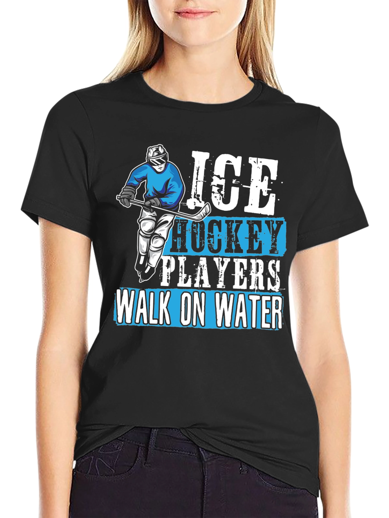 Ice Hockey Player Graphic T-Shirt - Walk On Water