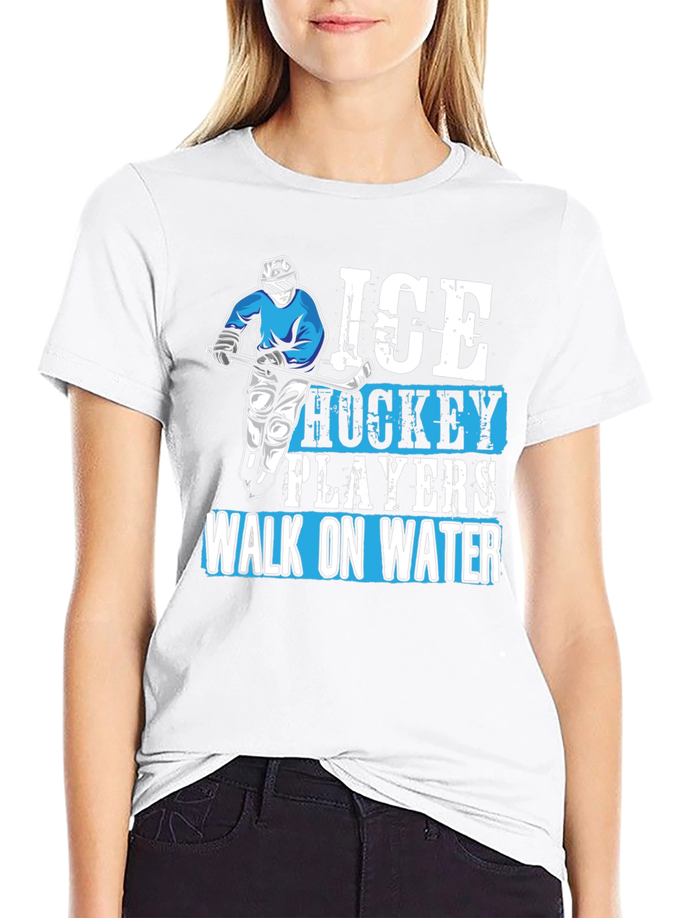 Ice Hockey Player Graphic T-Shirt - Walk On Water