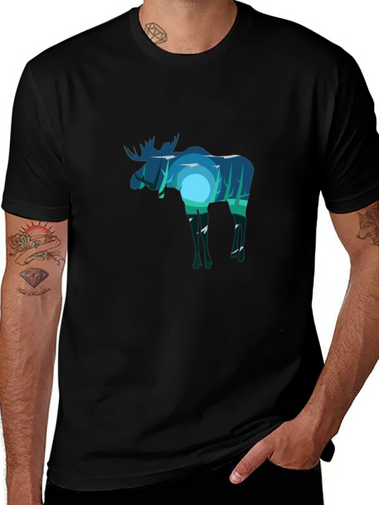 Moose Silhouette Graphic Tee - Nature Inspired Design