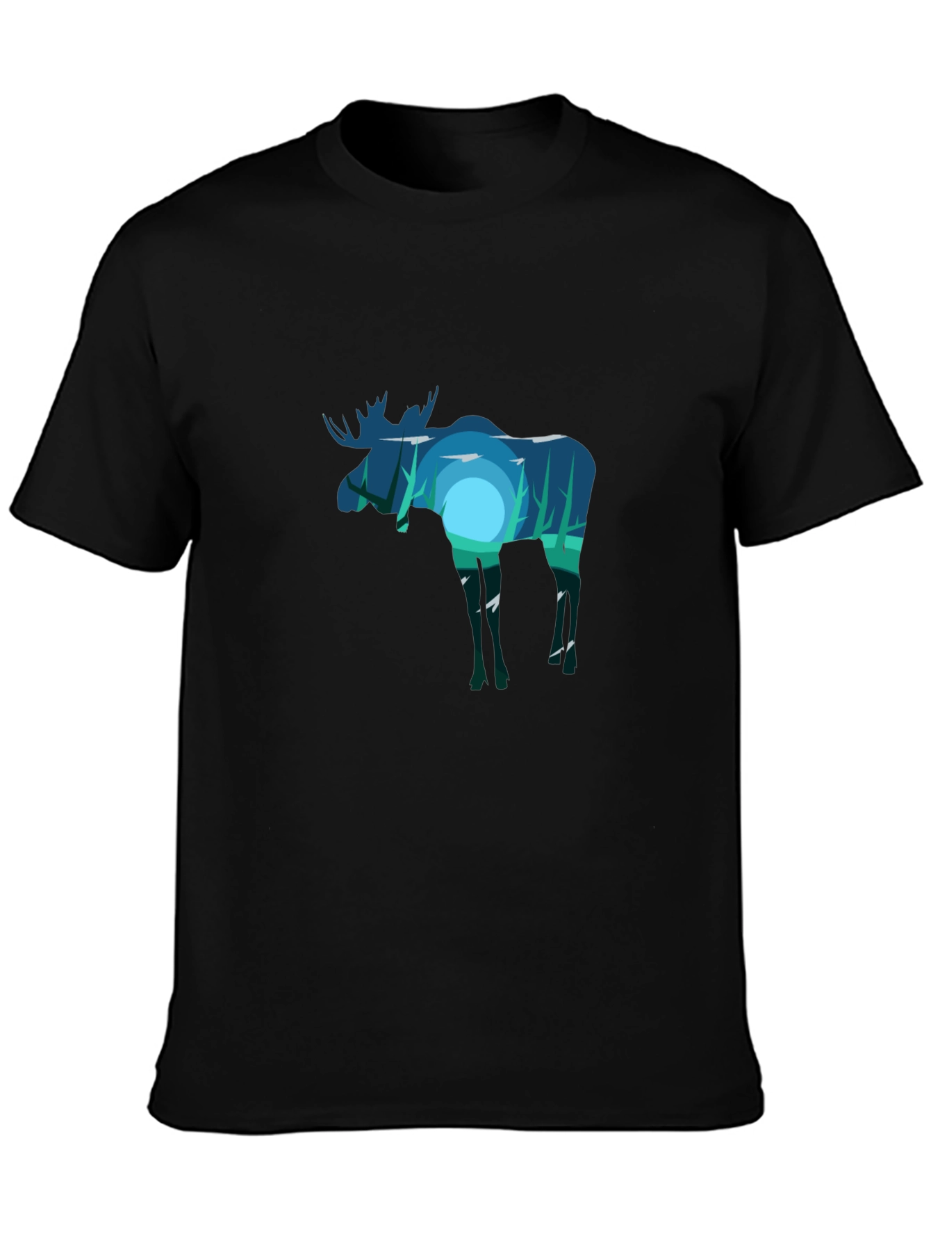 Moose Silhouette Graphic Tee - Nature Inspired Design