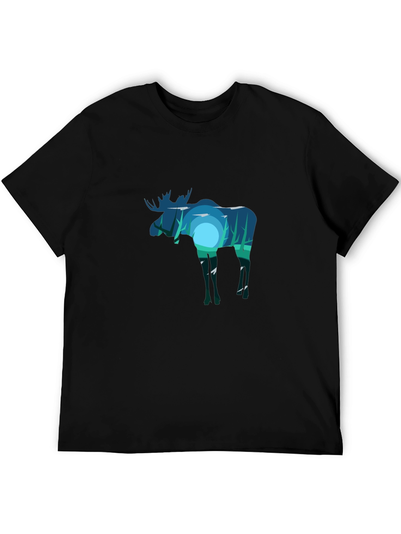 Moose Silhouette Graphic Tee - Nature Inspired Design
