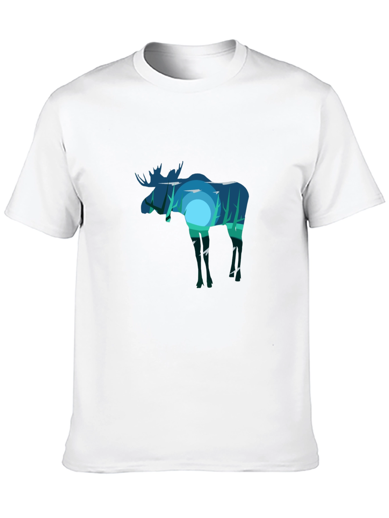 Moose Silhouette Graphic Tee - Nature Inspired Design