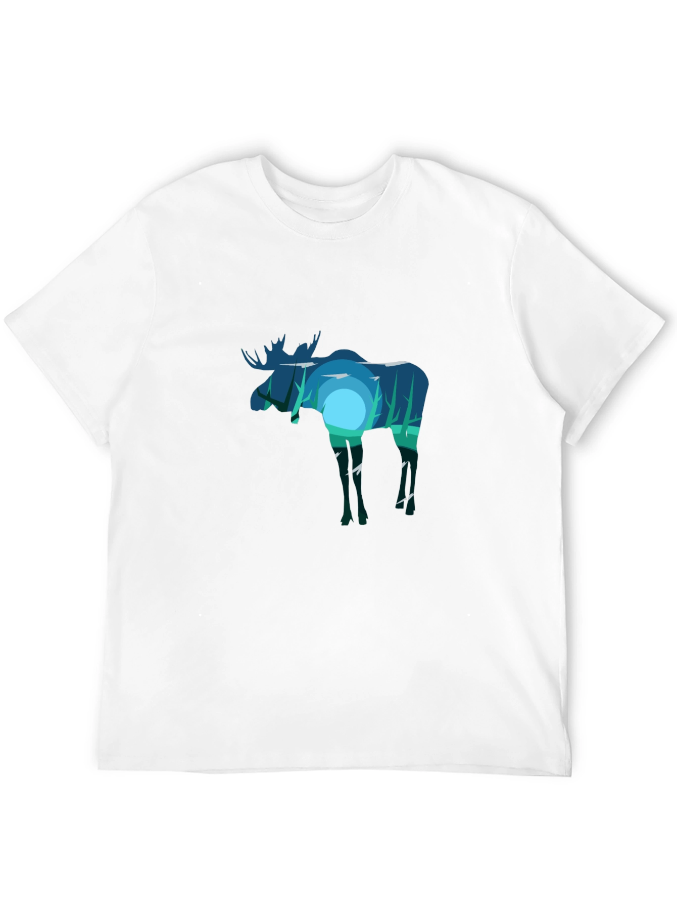 Moose Silhouette Graphic Tee - Nature Inspired Design
