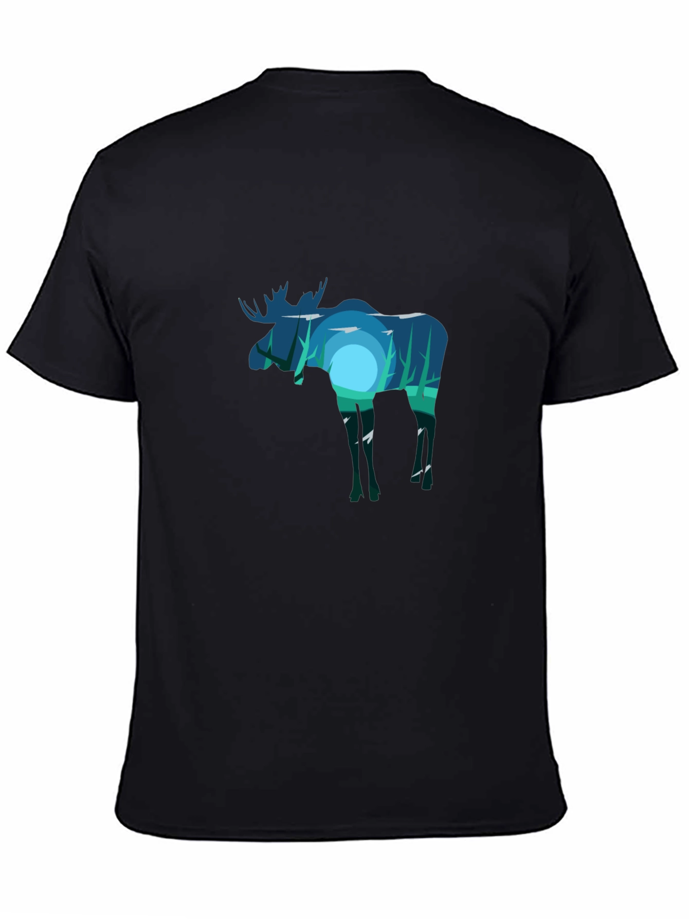 Moose Silhouette Graphic Tee - Nature Inspired Design