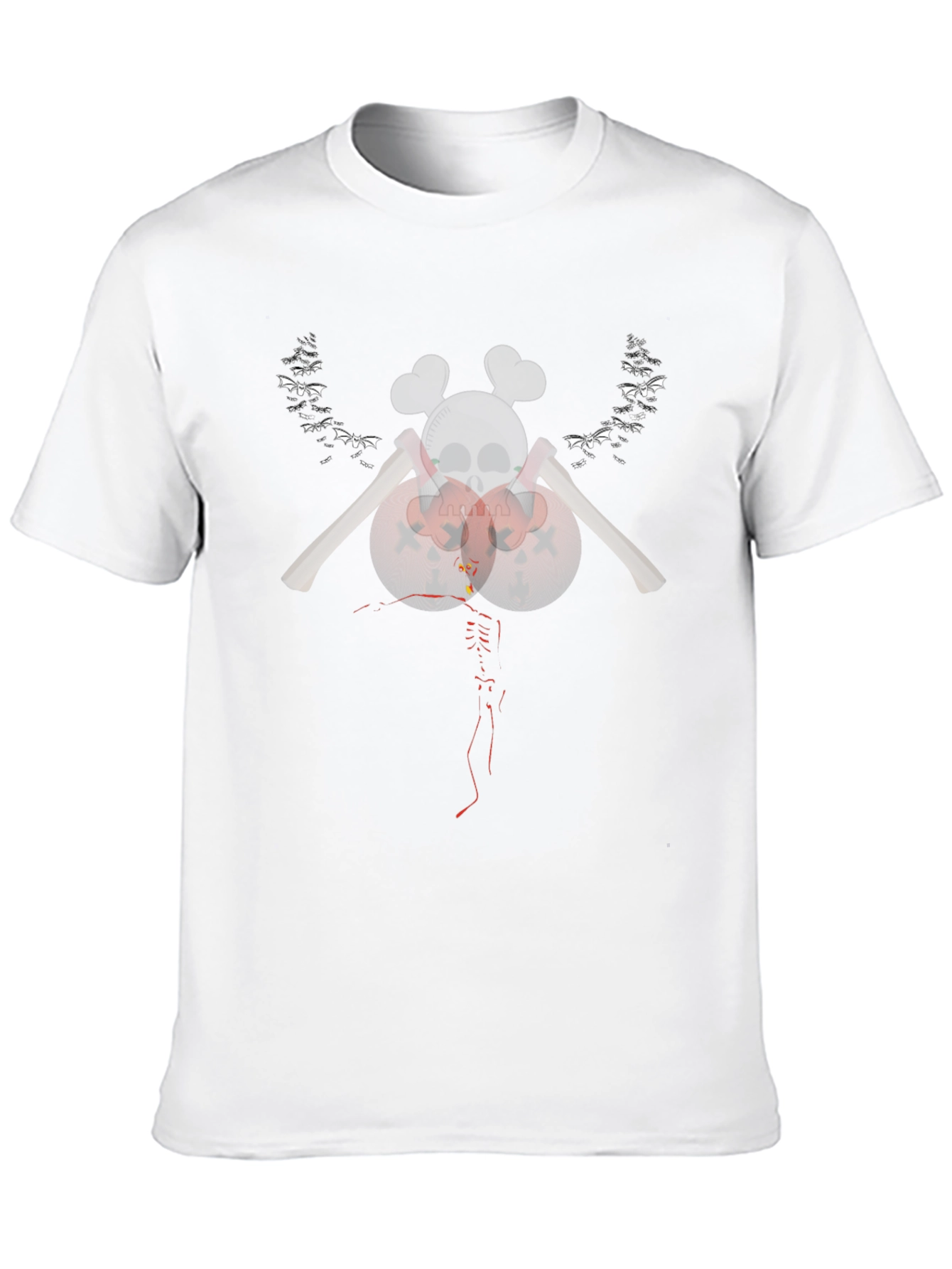 Skull & Axes Graphic Tee - Mens Black T-Shirt