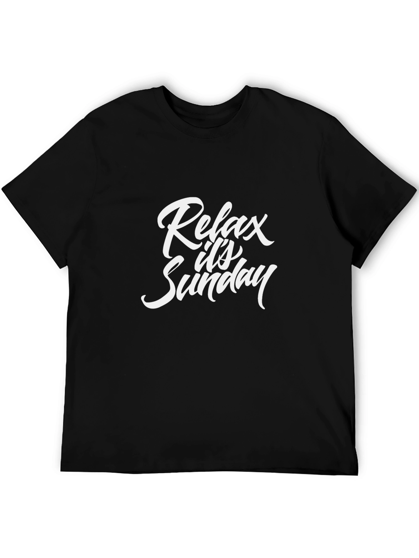 Relax Its Sunday T-Shirt - Black