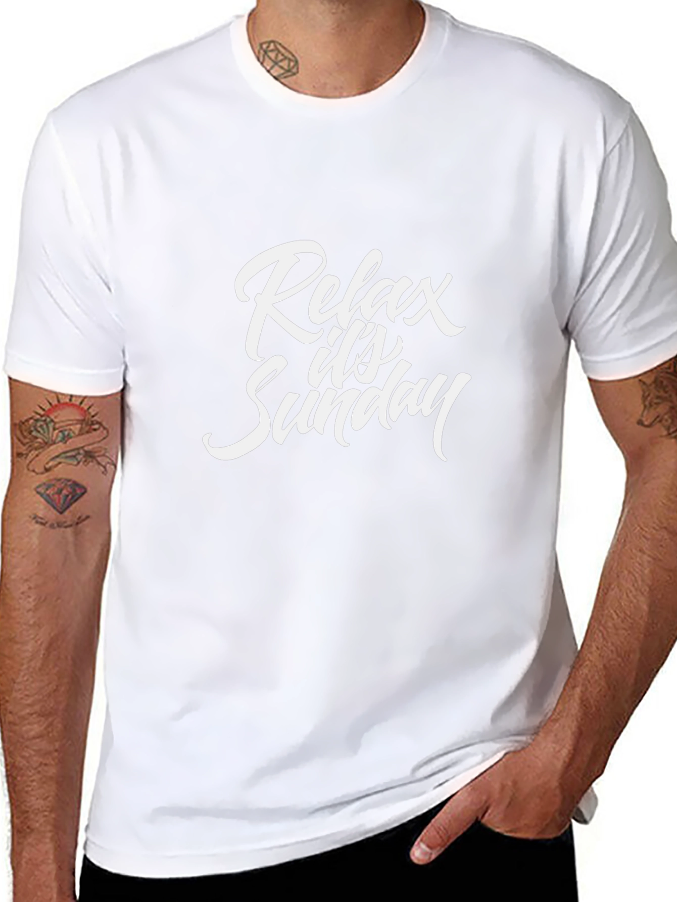 Relax Its Sunday T-Shirt - Black