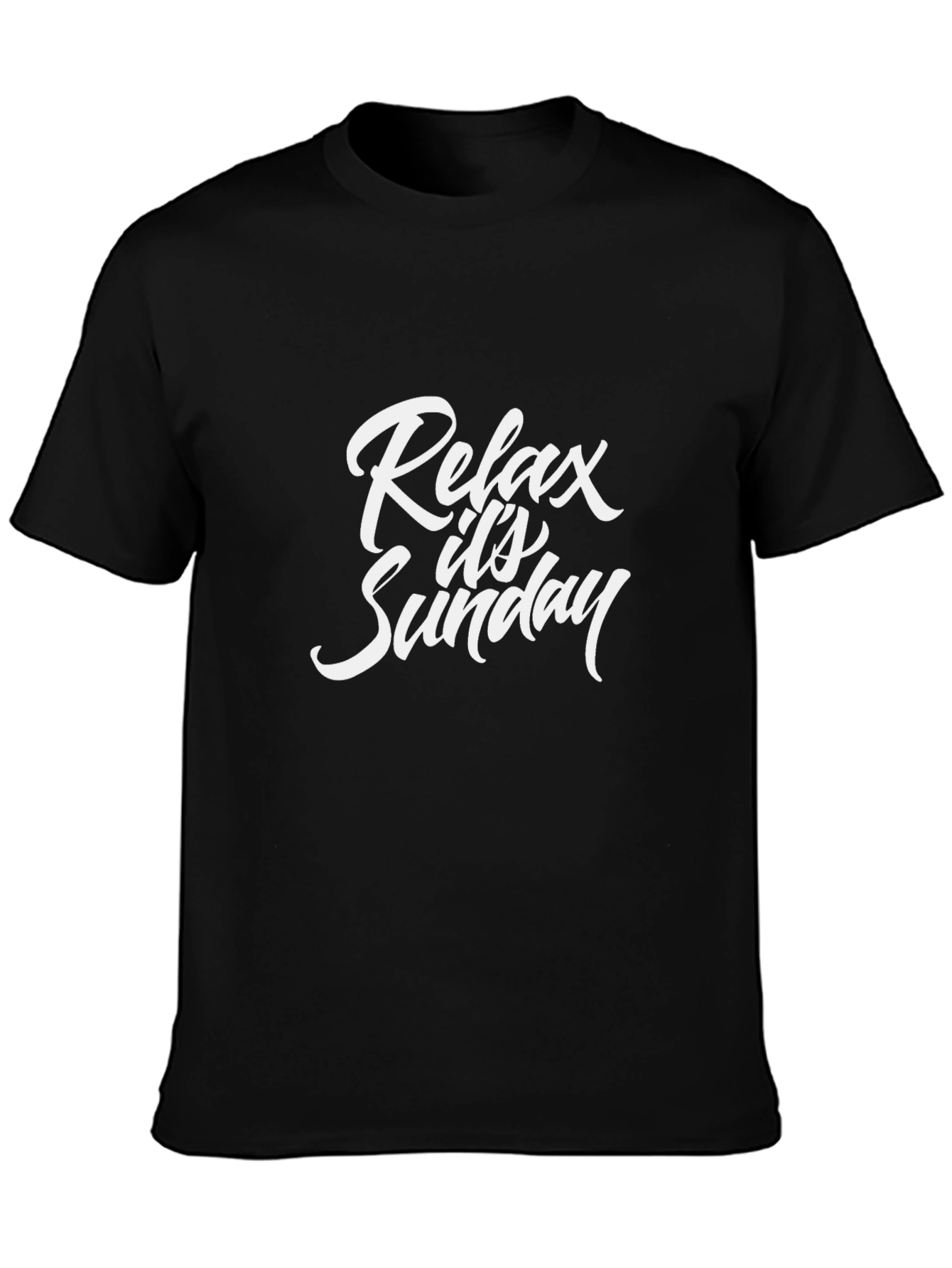 Relax Its Sunday T-Shirt - Black