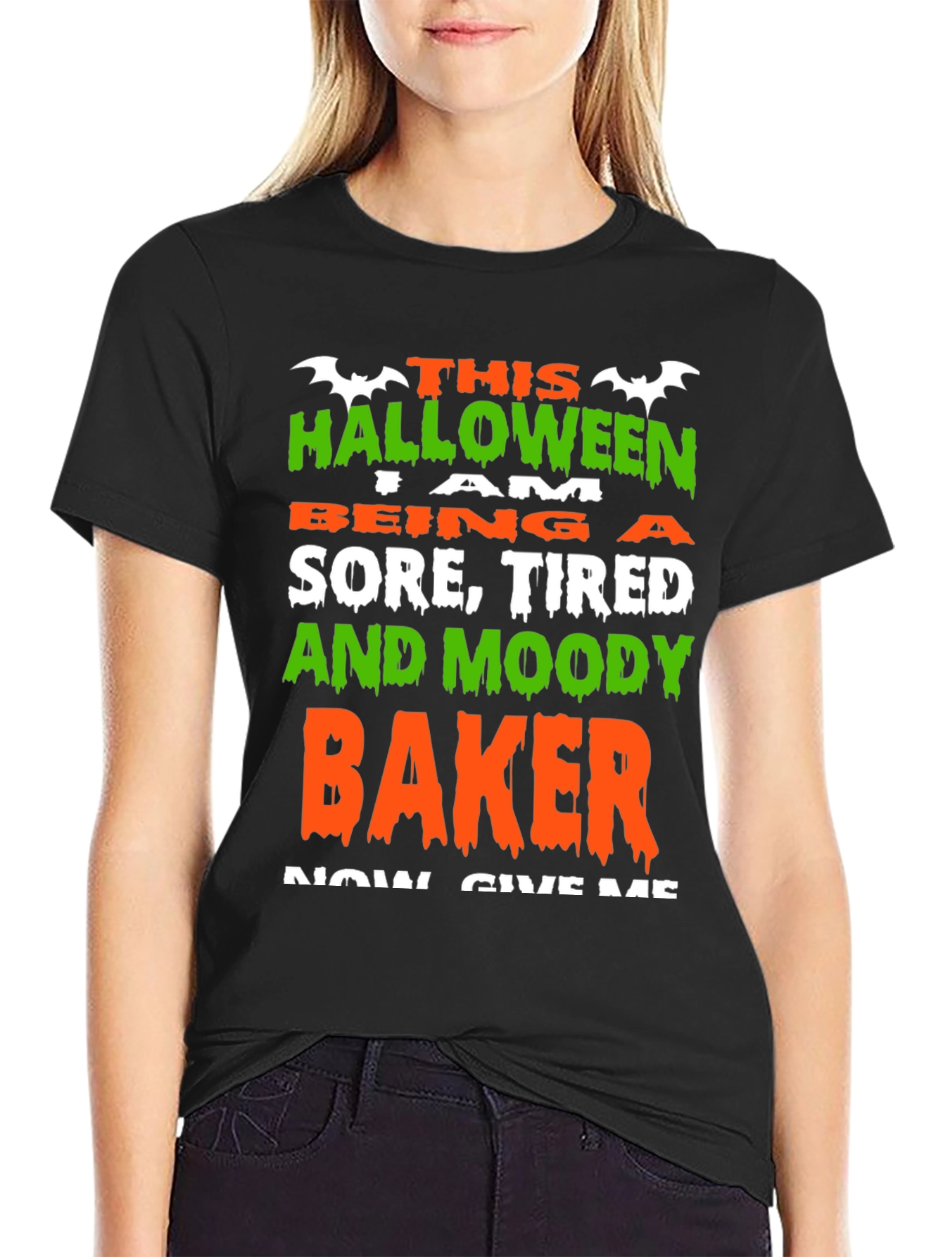 Halloween Baker T-Shirt - Sore Tired and Moody