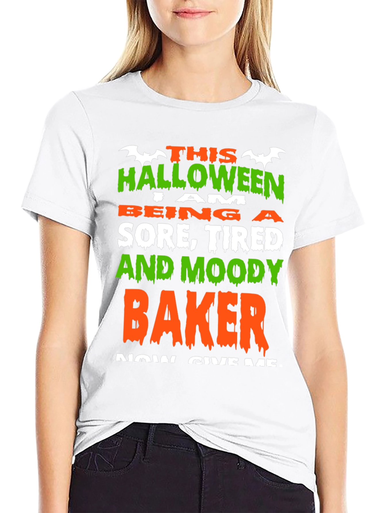 Halloween Baker T-Shirt - Sore Tired and Moody