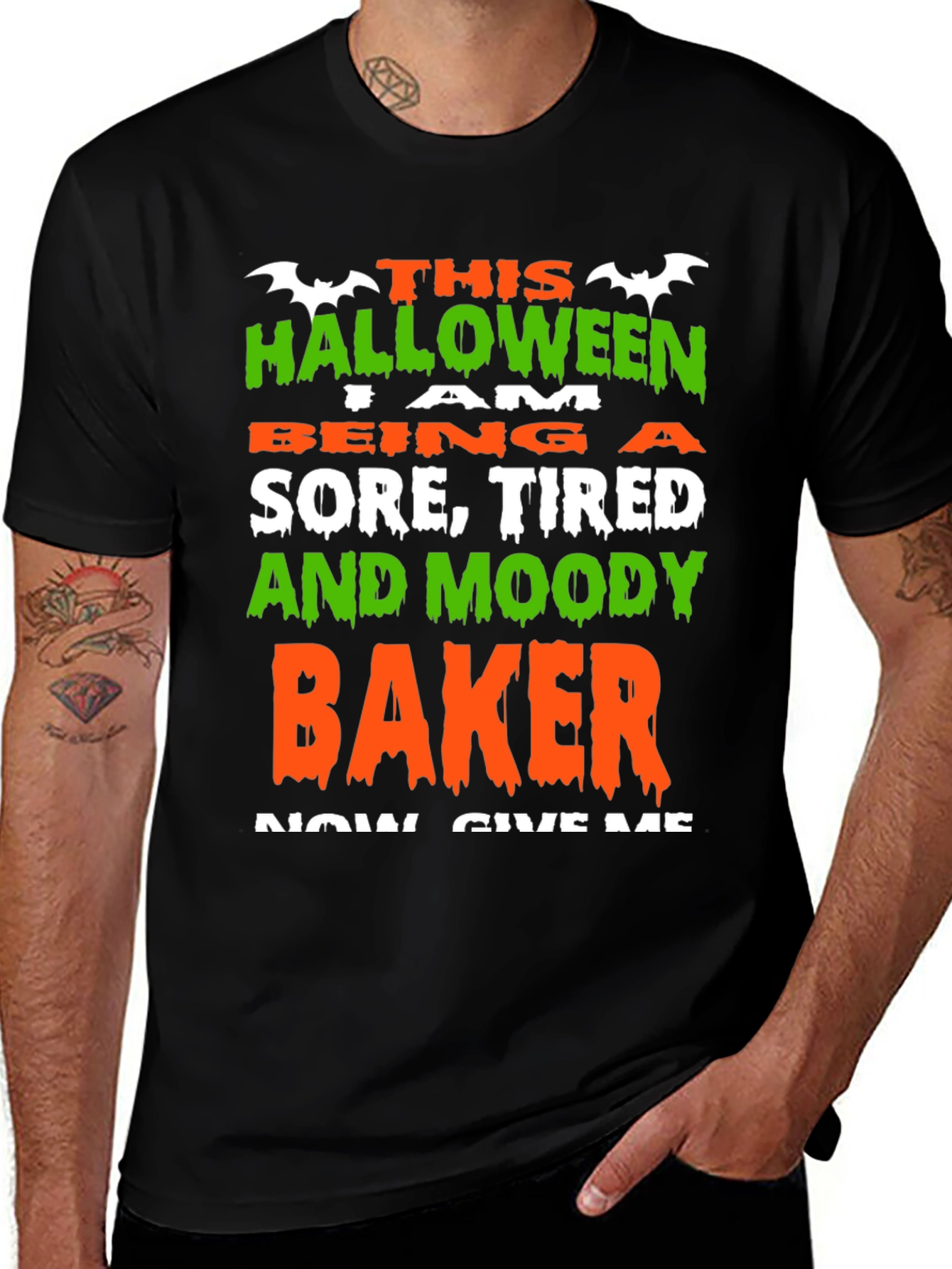 Halloween Baker T-Shirt - Sore Tired and Moody