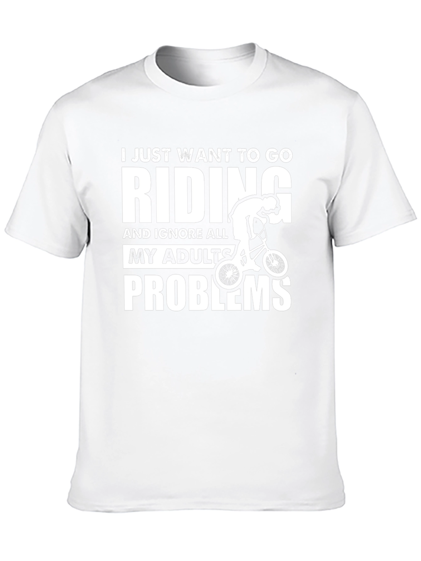 Riding T-Shirt: Ignore Adult Problems Bike Rider Tee