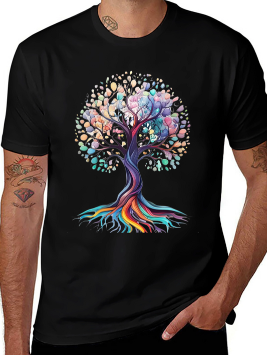 Colorful Tree of Life Graphic T-Shirt