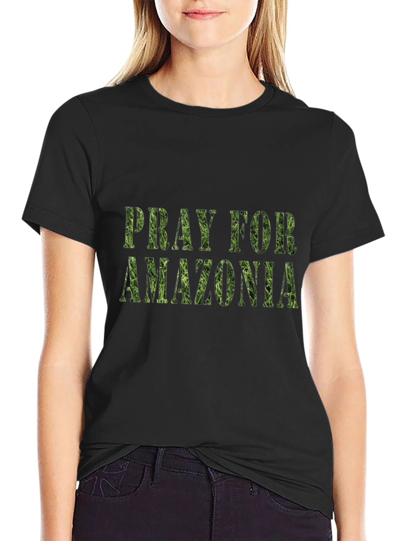 Pray for Amazonia Black T-Shirt