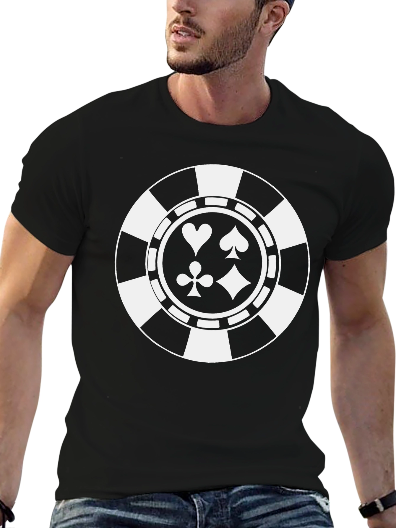 Poker Chip Suits Graphic T-Shirt - Casino Style