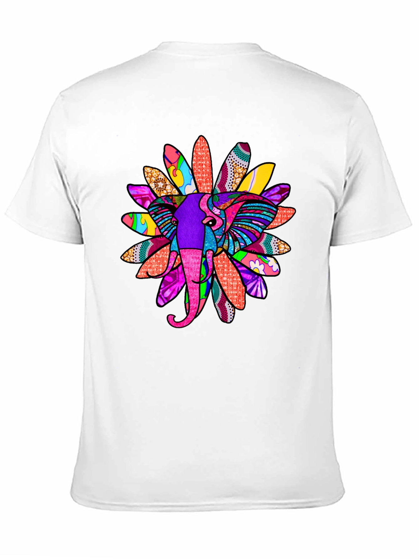 Elephant Flower Graphic Tee - Bold Design