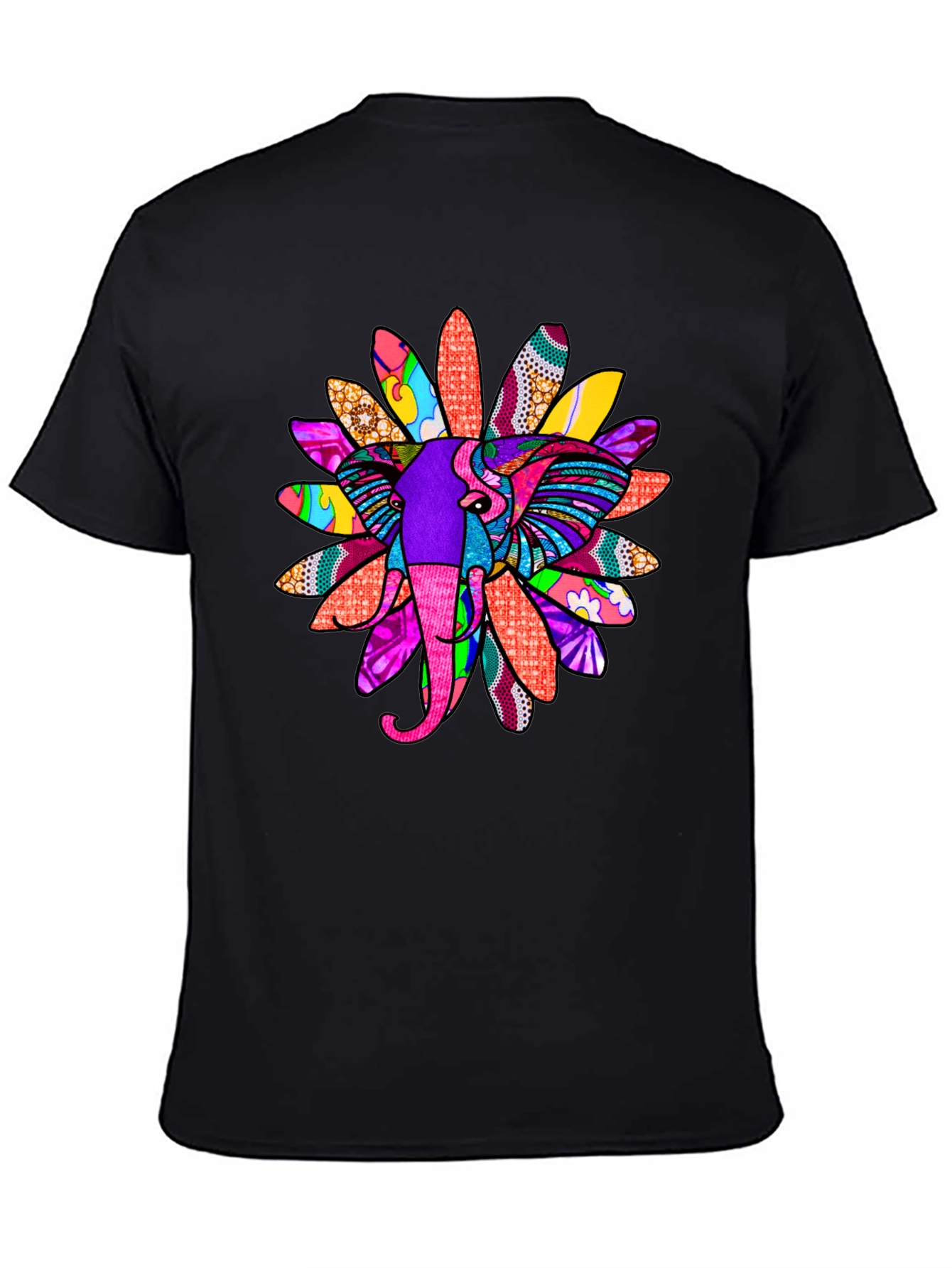 Elephant Flower Graphic Tee - Bold Design