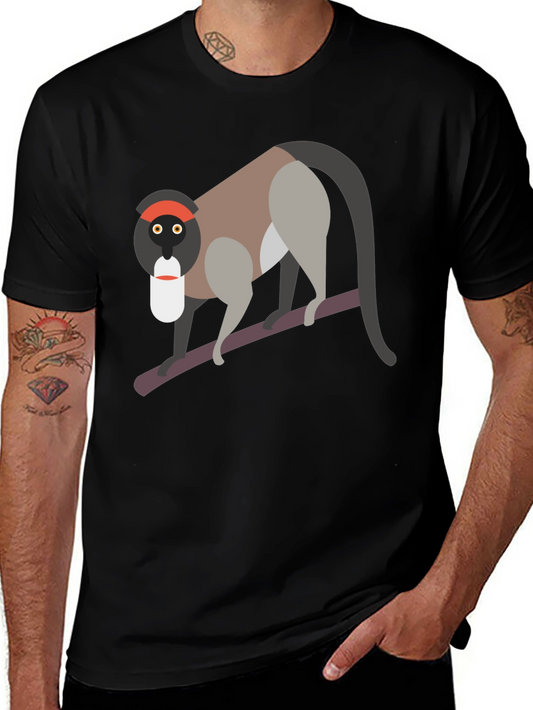 Unique Monkey Graphic T-Shirt - Black