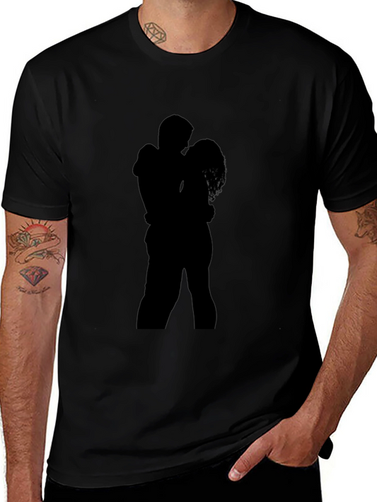 Silhouette Embrace T-Shirt - Romantic Design