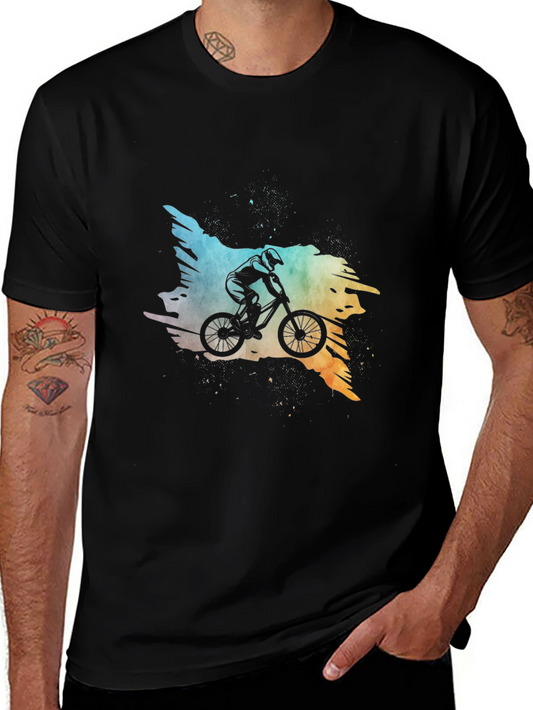 Mountain Biker Graphic Tee - Black