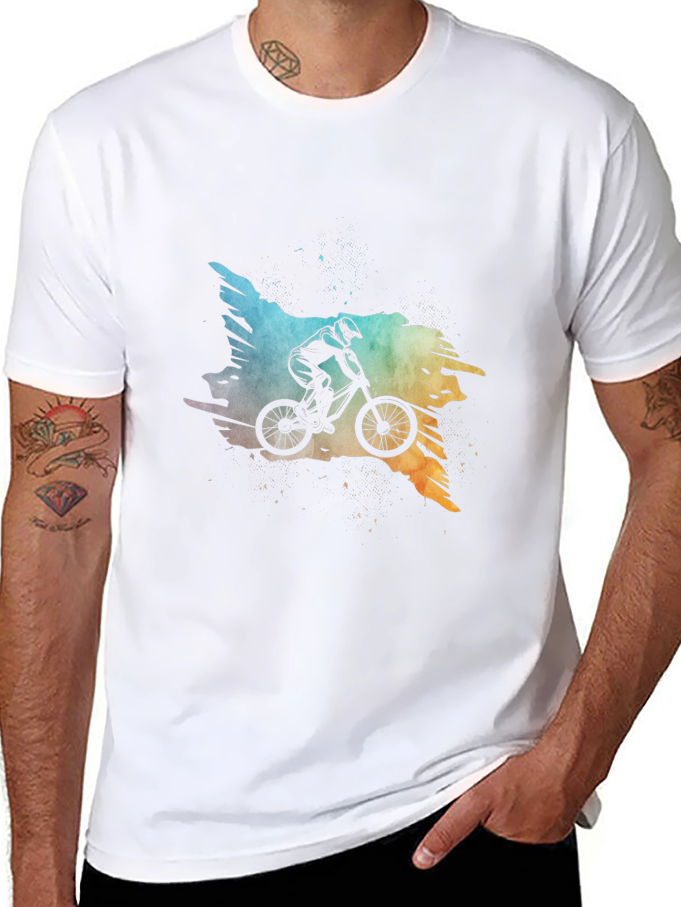 Mountain Biker Graphic Tee - Black