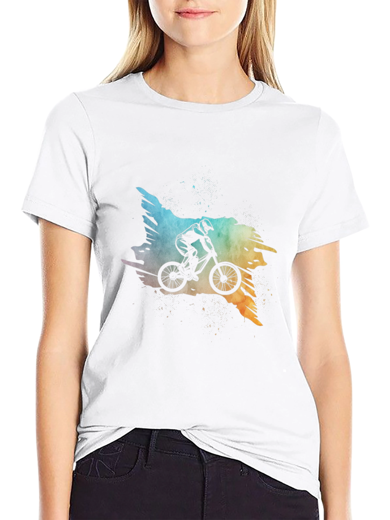 Mountain Biker Graphic Tee - Black