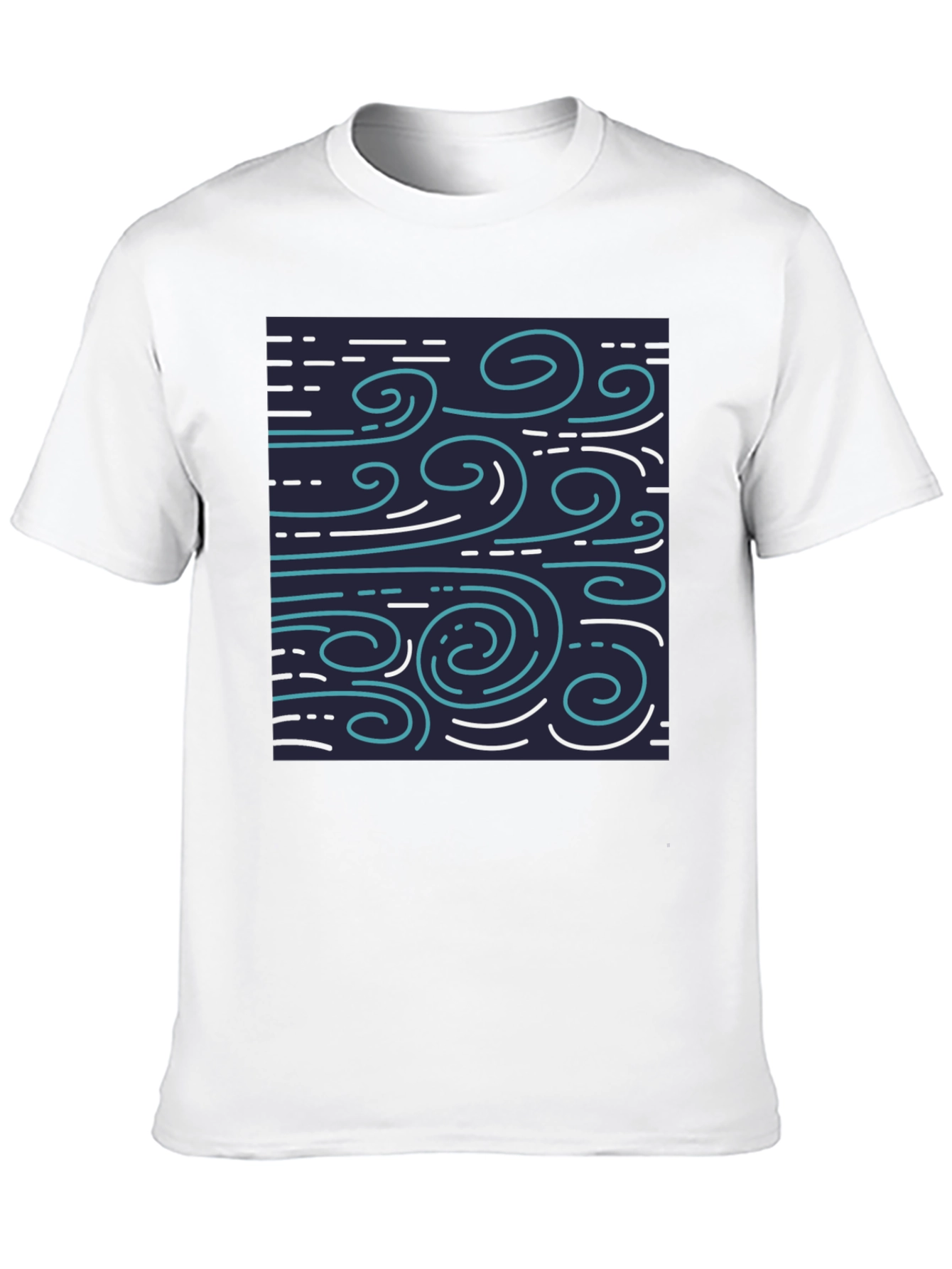 Stylized Wind Pattern T-Shirt