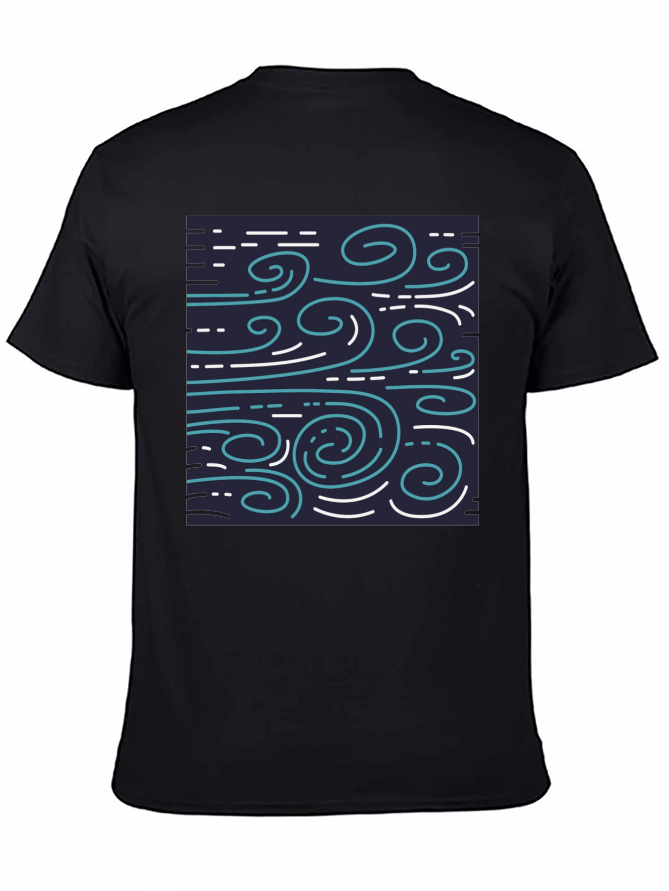 Stylized Wind Pattern T-Shirt