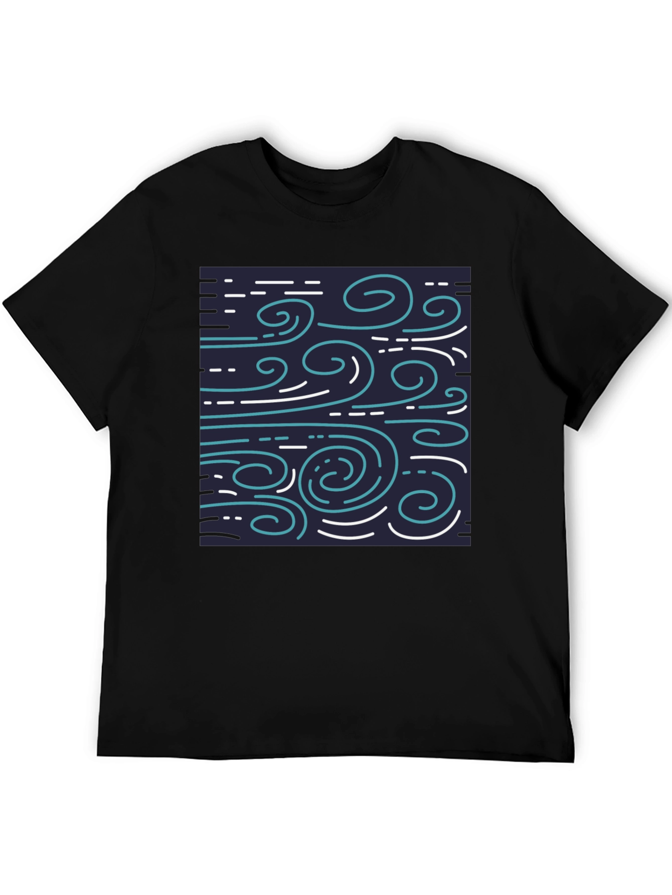 Stylized Wind Pattern T-Shirt