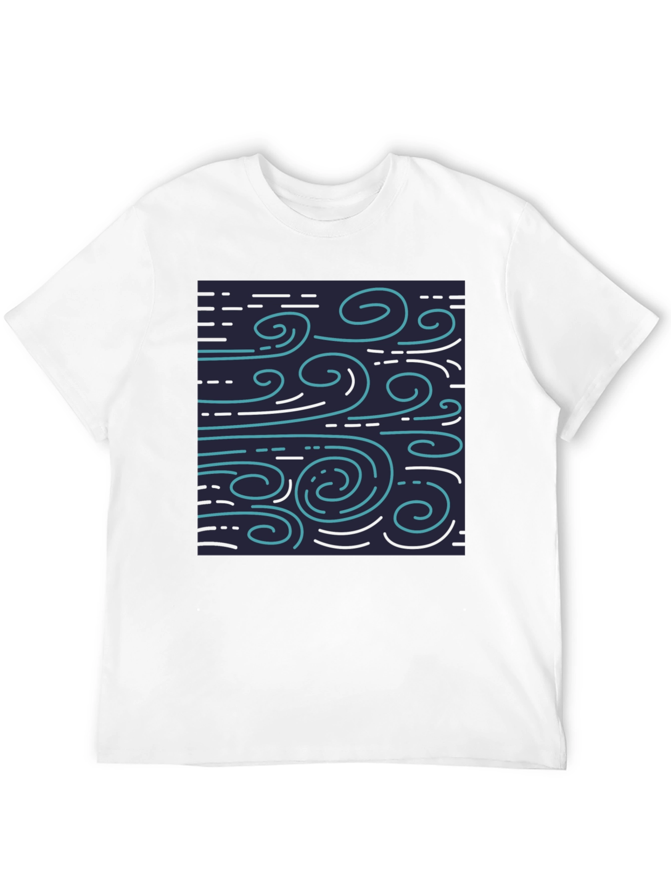 Stylized Wind Pattern T-Shirt