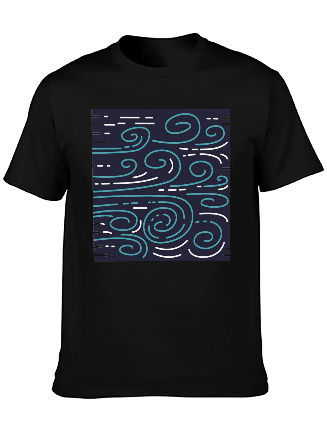 Stylized Wind Pattern T-Shirt