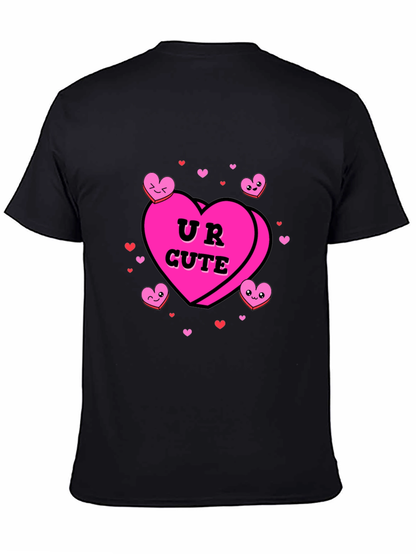 UR CUTE Valentines Candy Heart Graphic T-Shirt