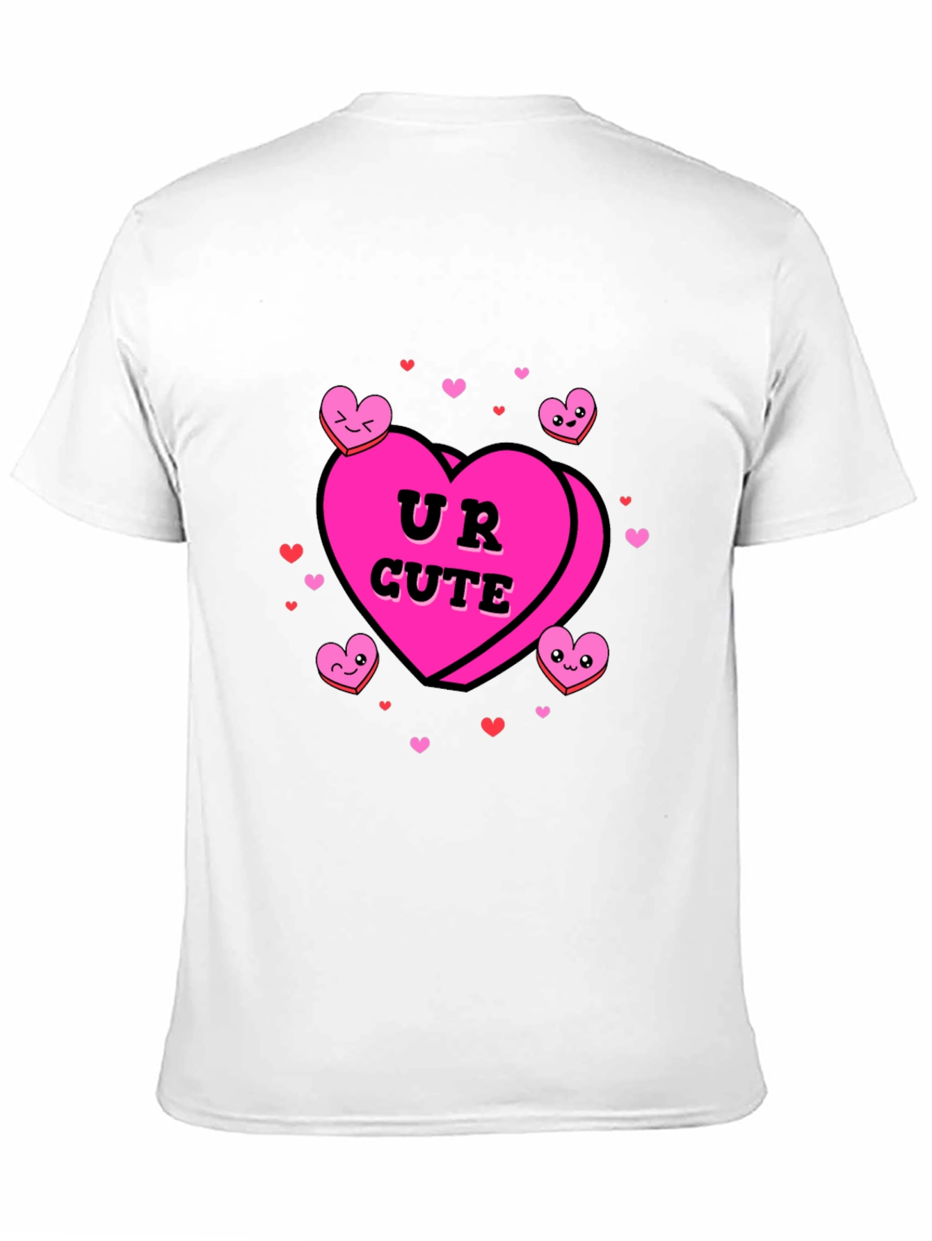 UR CUTE Valentines Candy Heart Graphic T-Shirt