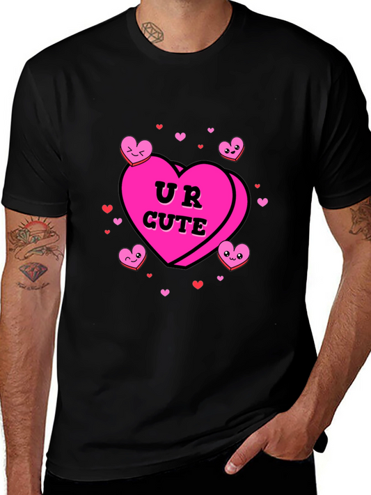 UR CUTE Valentines Candy Heart Graphic T-Shirt