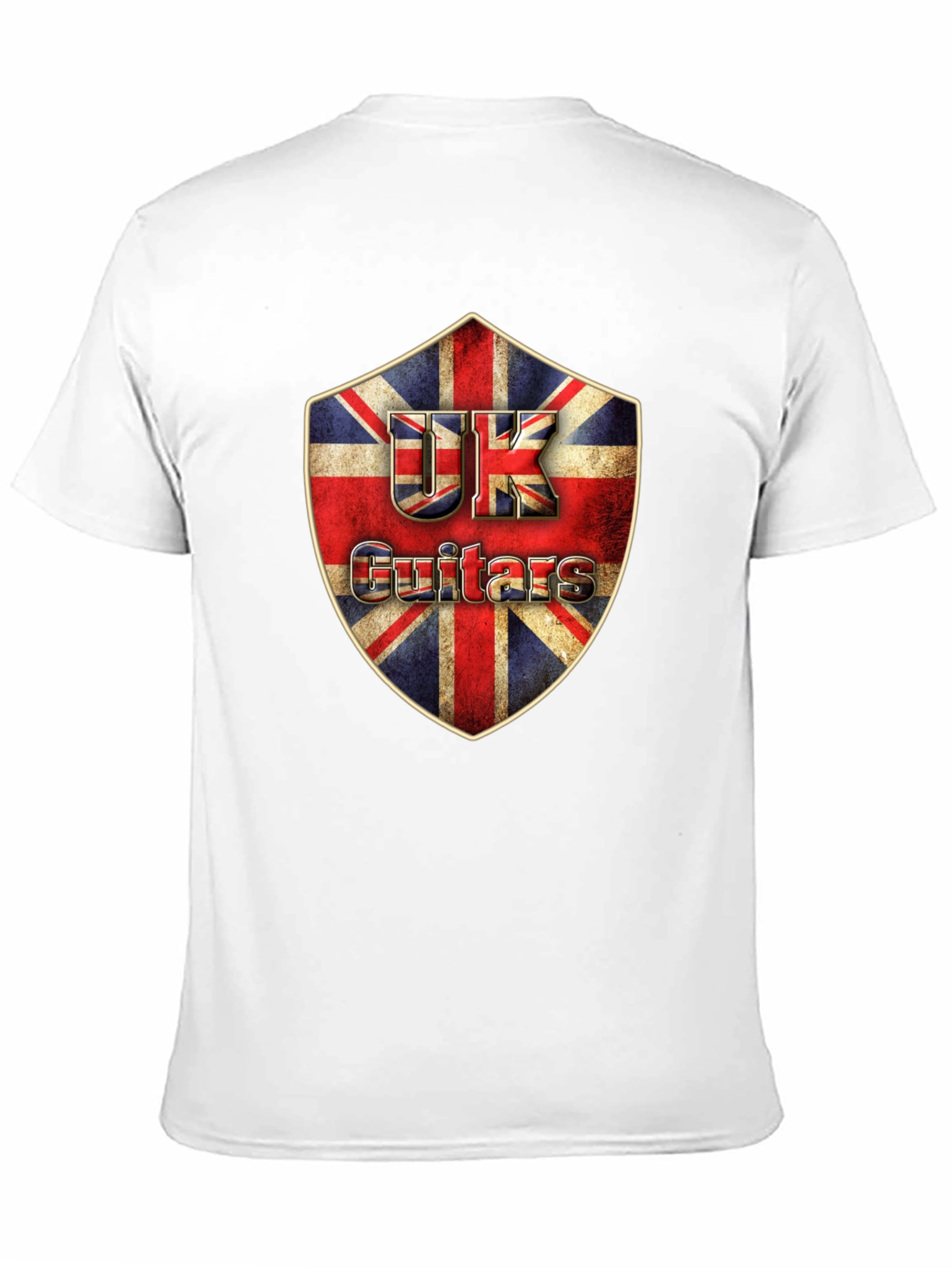UK Guitars Shield Graphic T-Shirt - Classic Rock Tee