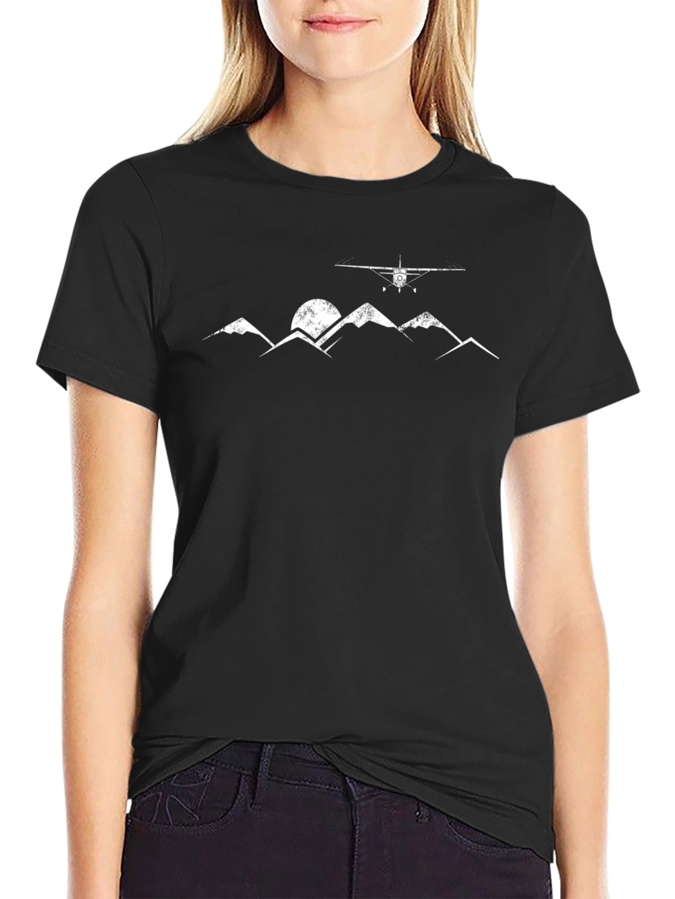 Mountain & Airplane Graphic Tee