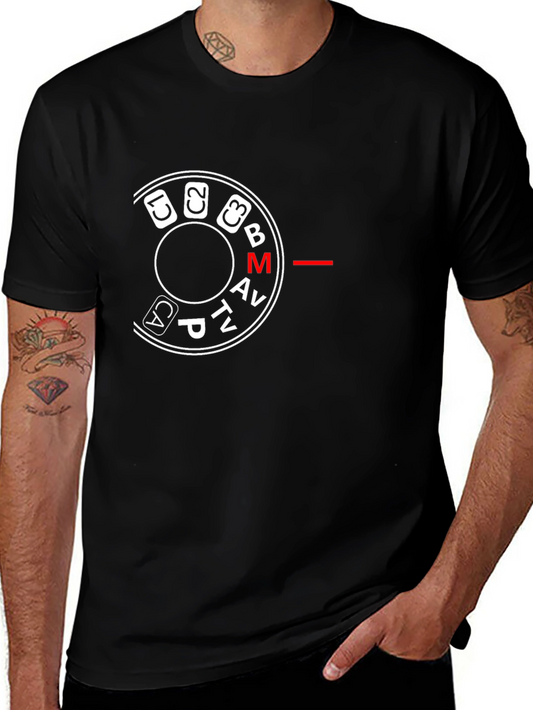 Camera Mode Dial Graphic Tee - Black