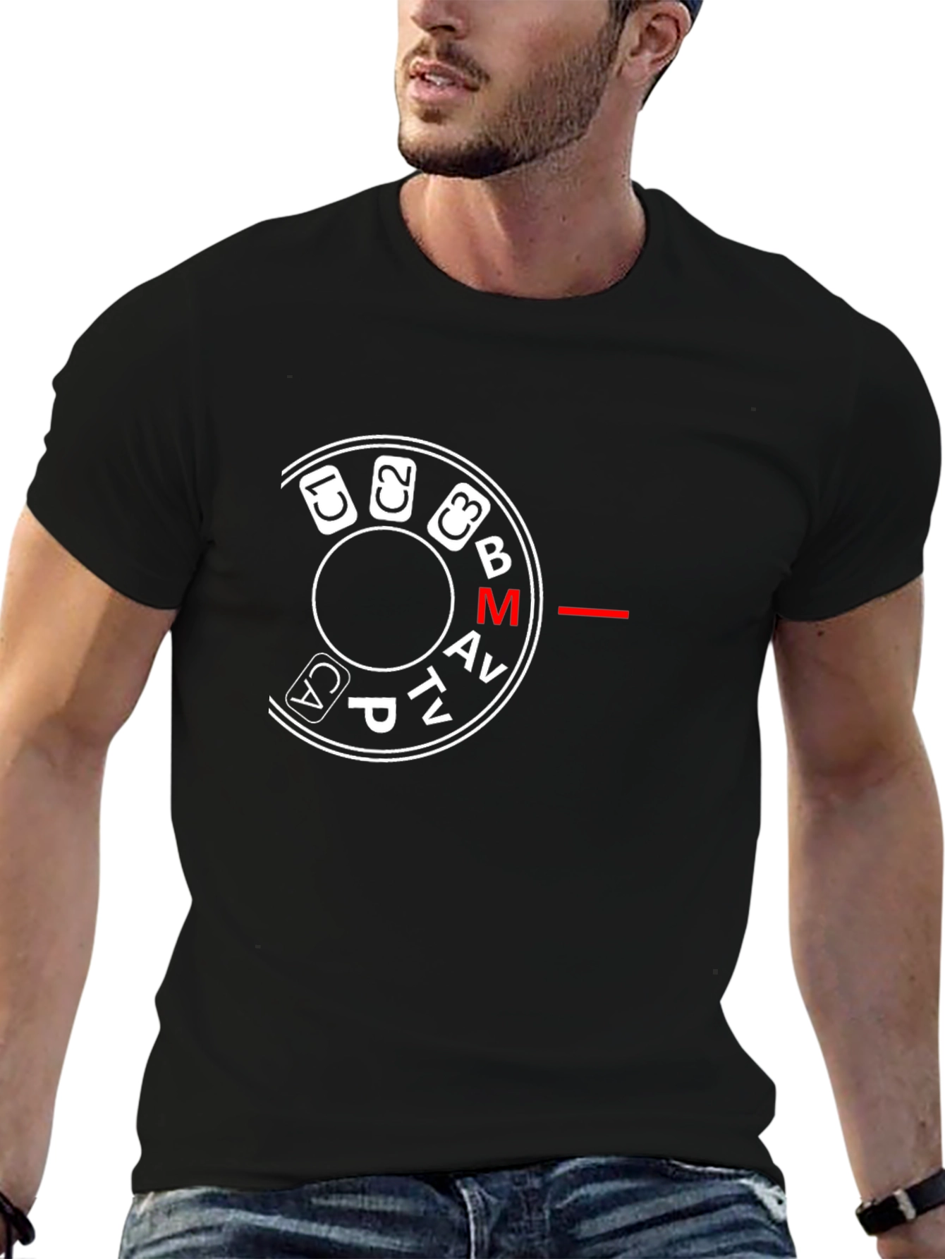 Camera Mode Dial Graphic Tee - Black