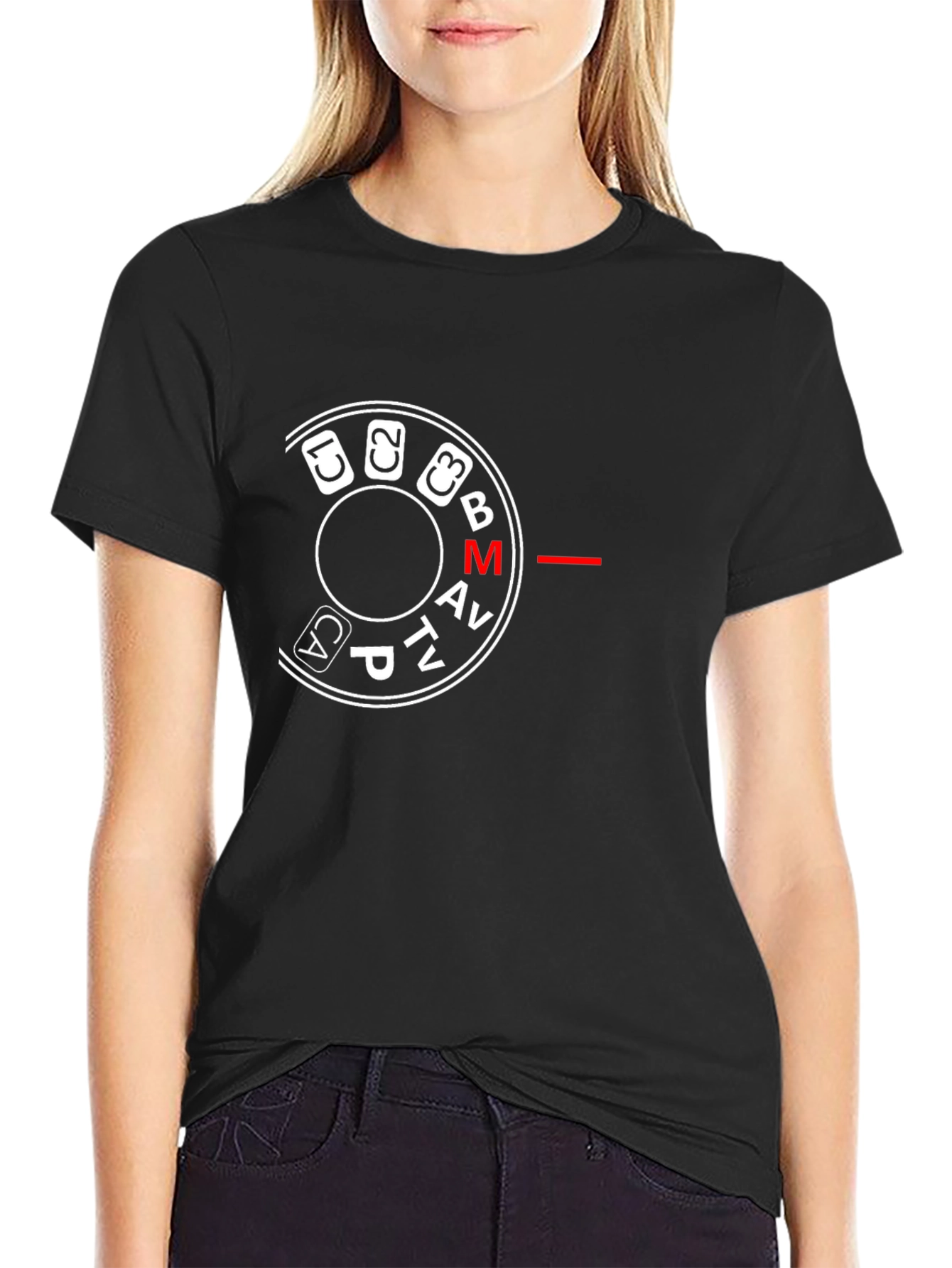 Camera Mode Dial Graphic Tee - Black