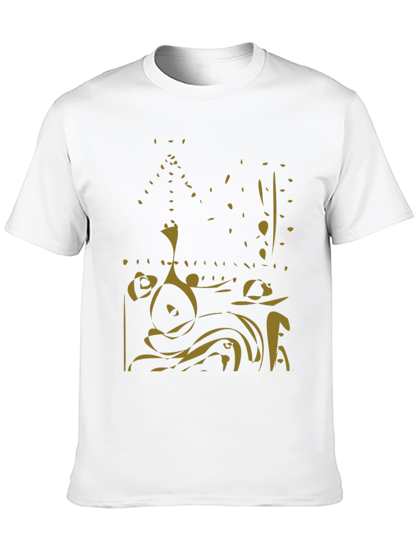 Abstract Gold Design Black Tee