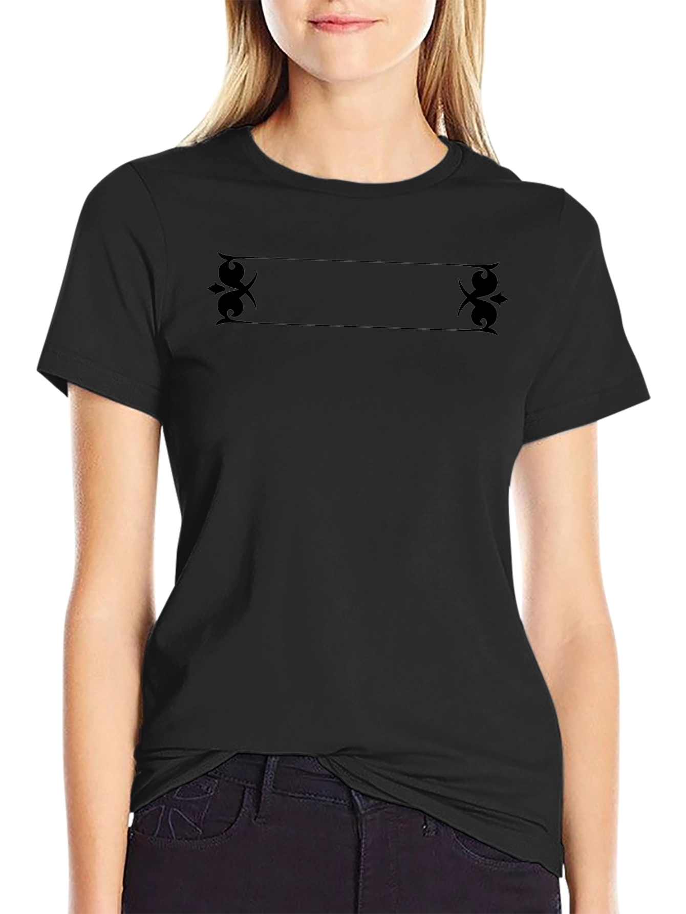 Elegant Black Graphic Tee - Classic Style