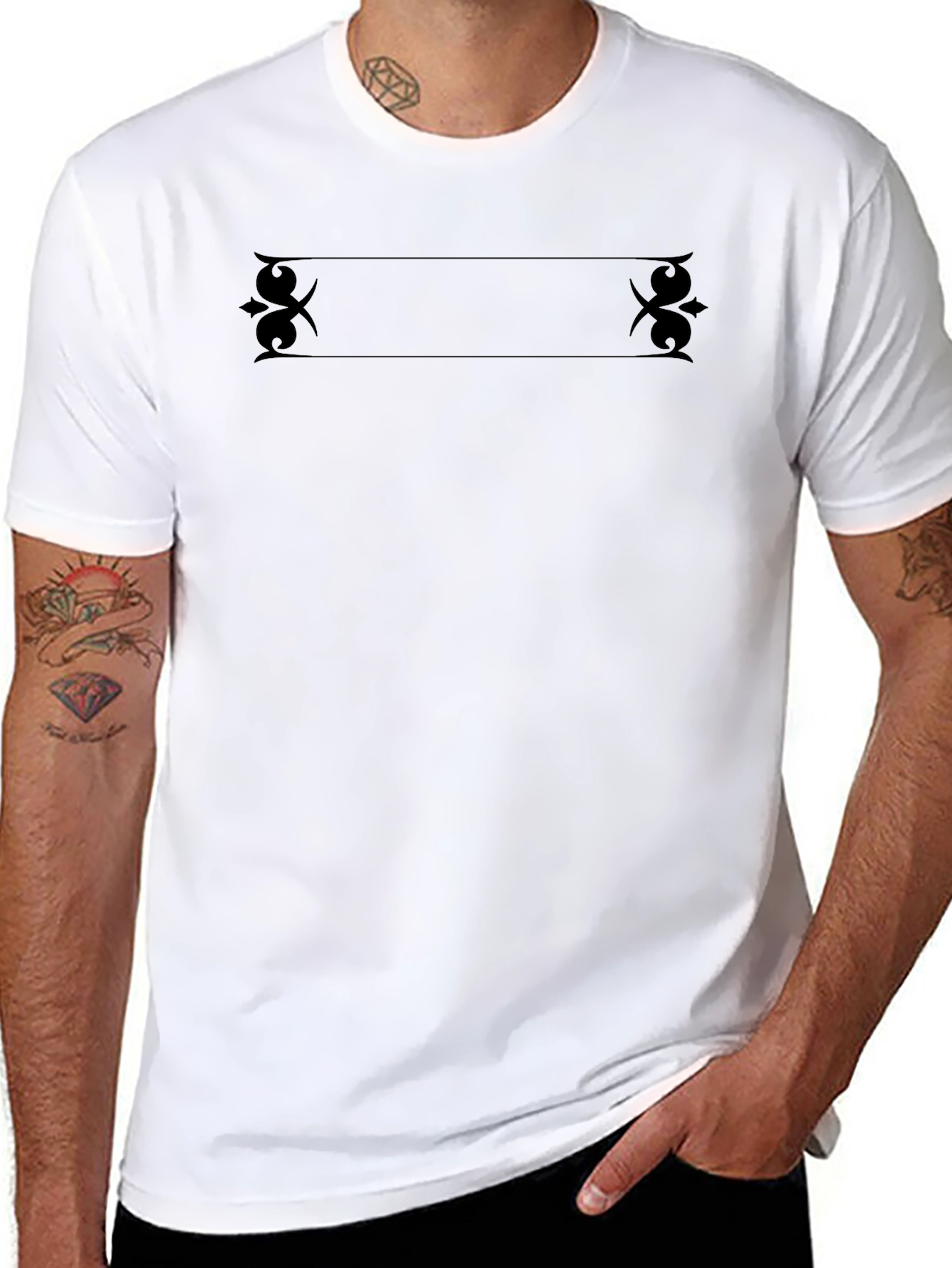 Elegant Black Graphic Tee - Classic Style