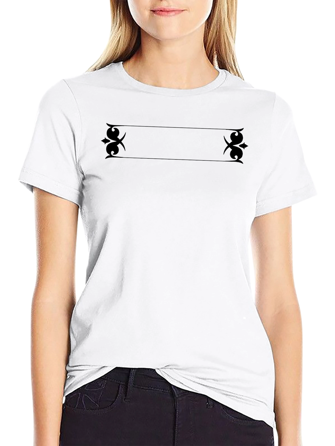 Elegant Black Graphic Tee - Classic Style