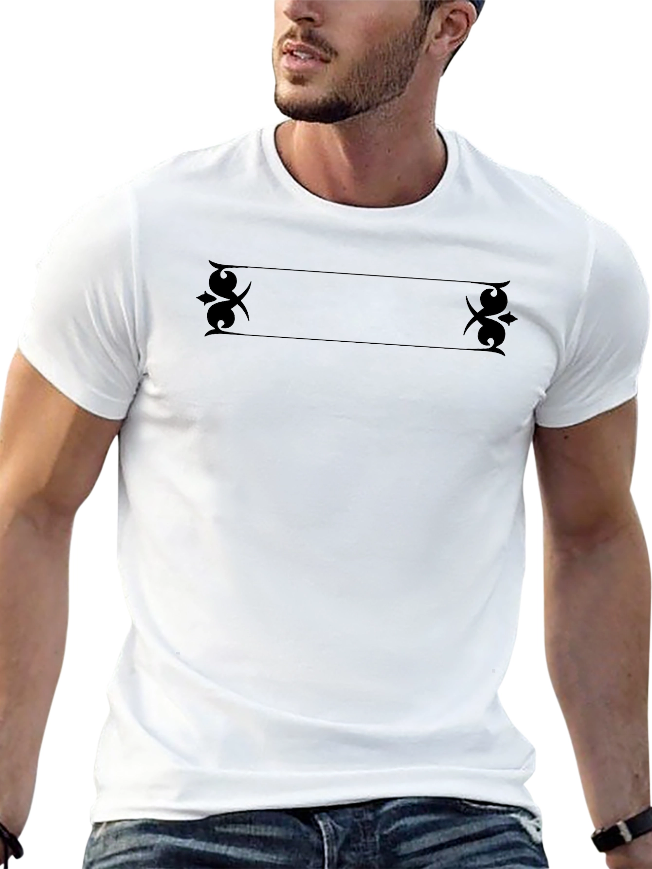 Elegant Black Graphic Tee - Classic Style