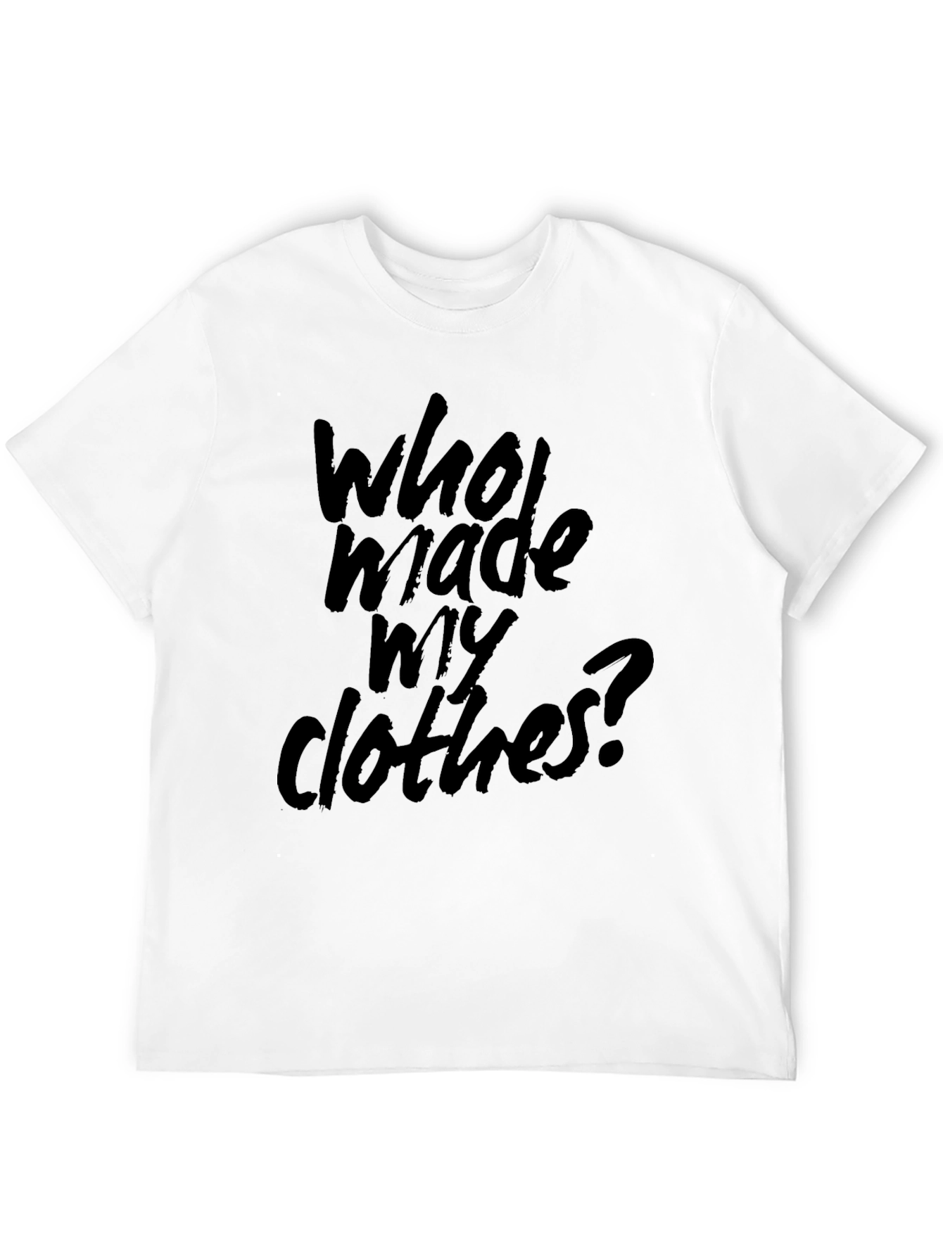 Who Made My Clothes? Black Graphic Tee