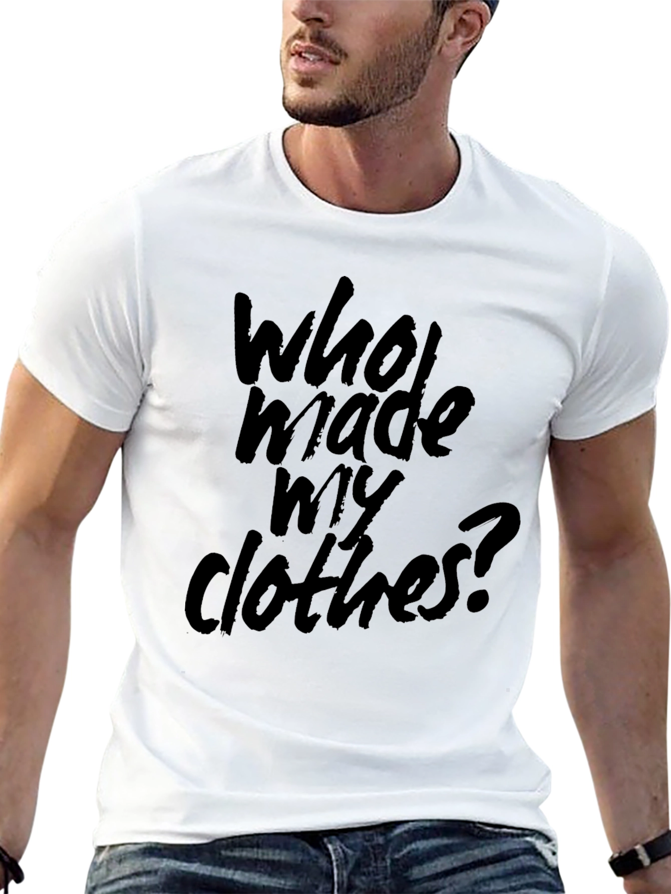 Who Made My Clothes? Black Graphic Tee
