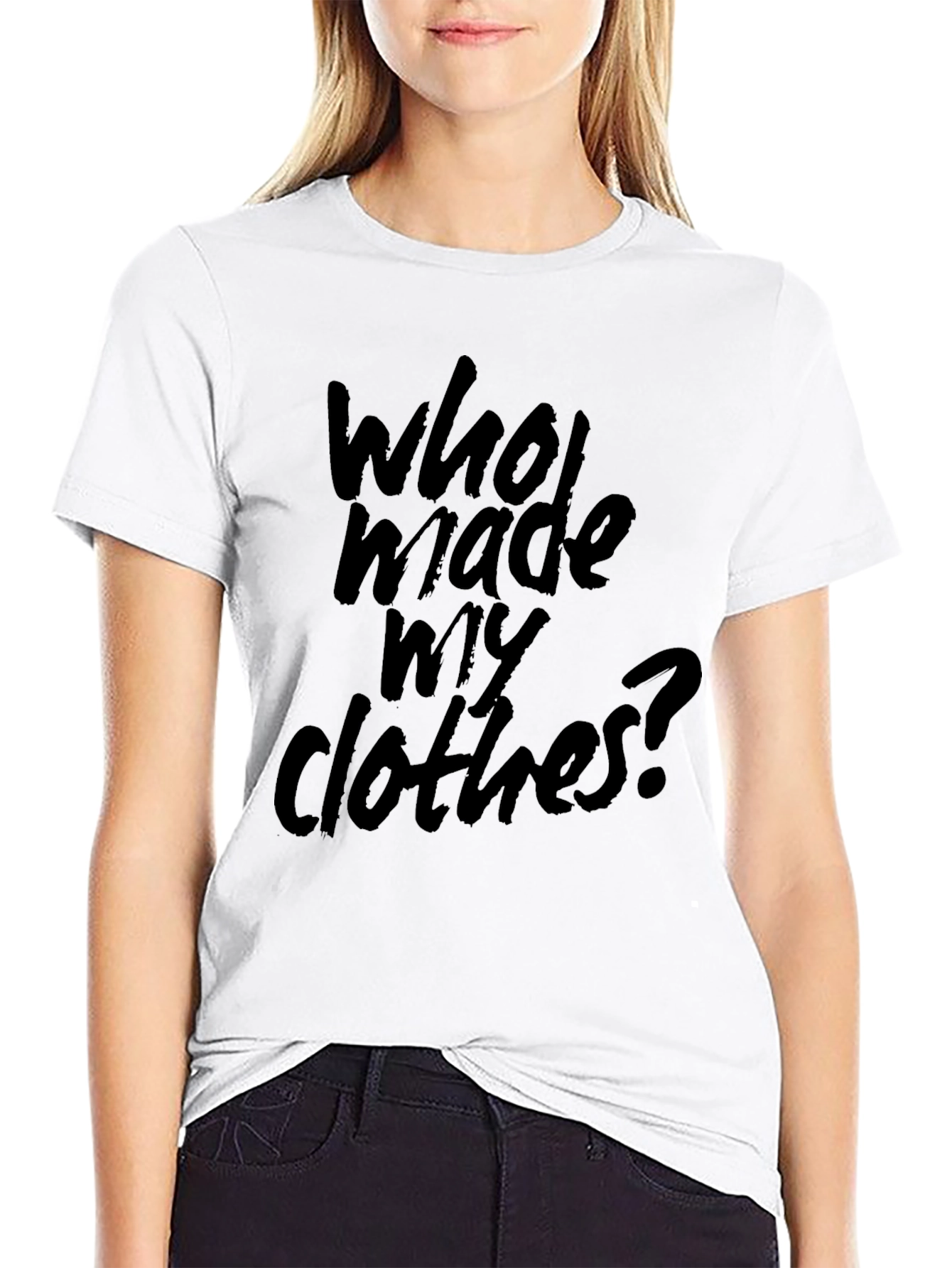Who Made My Clothes? Black Graphic Tee