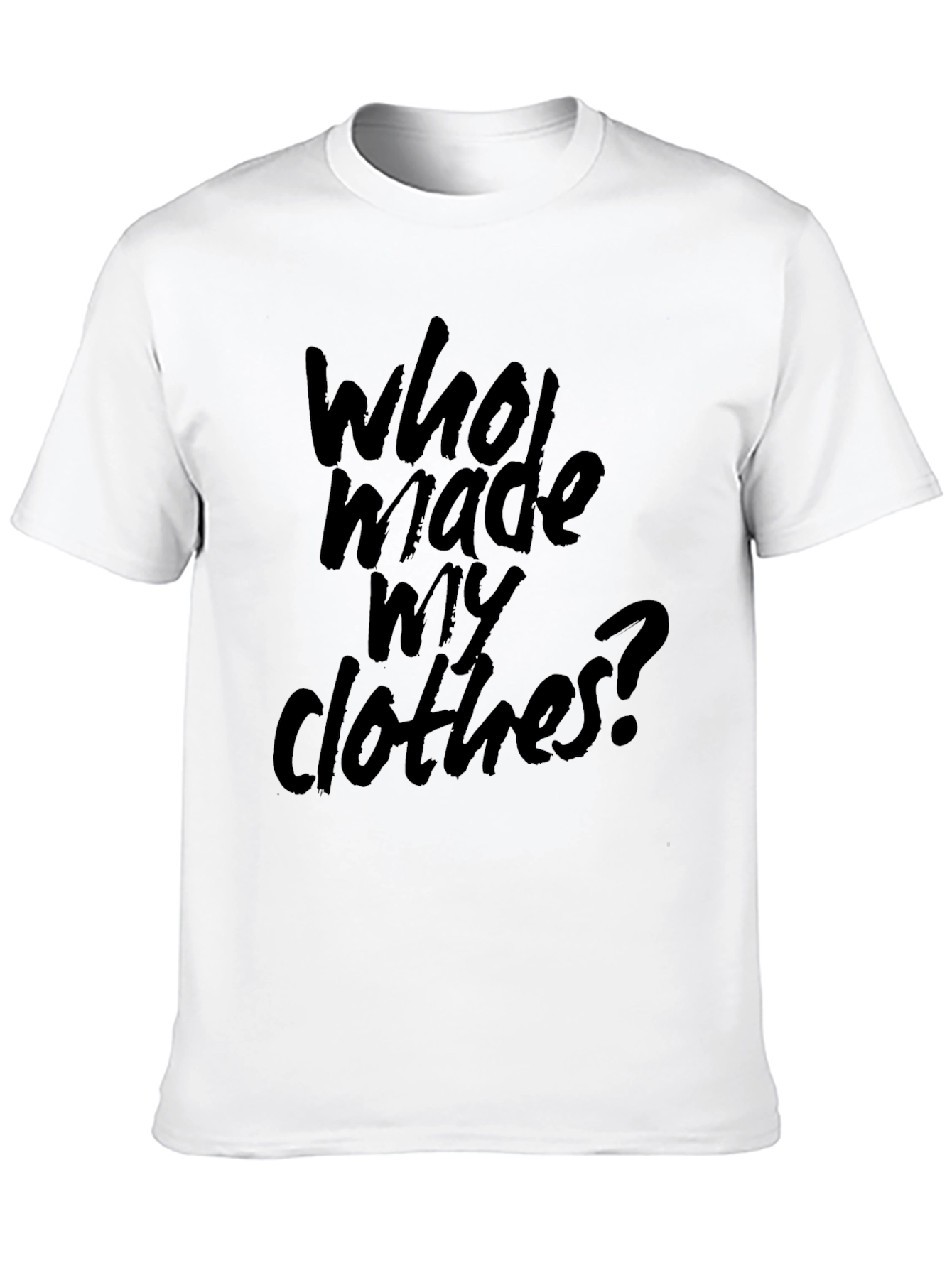 Who Made My Clothes? Black Graphic Tee
