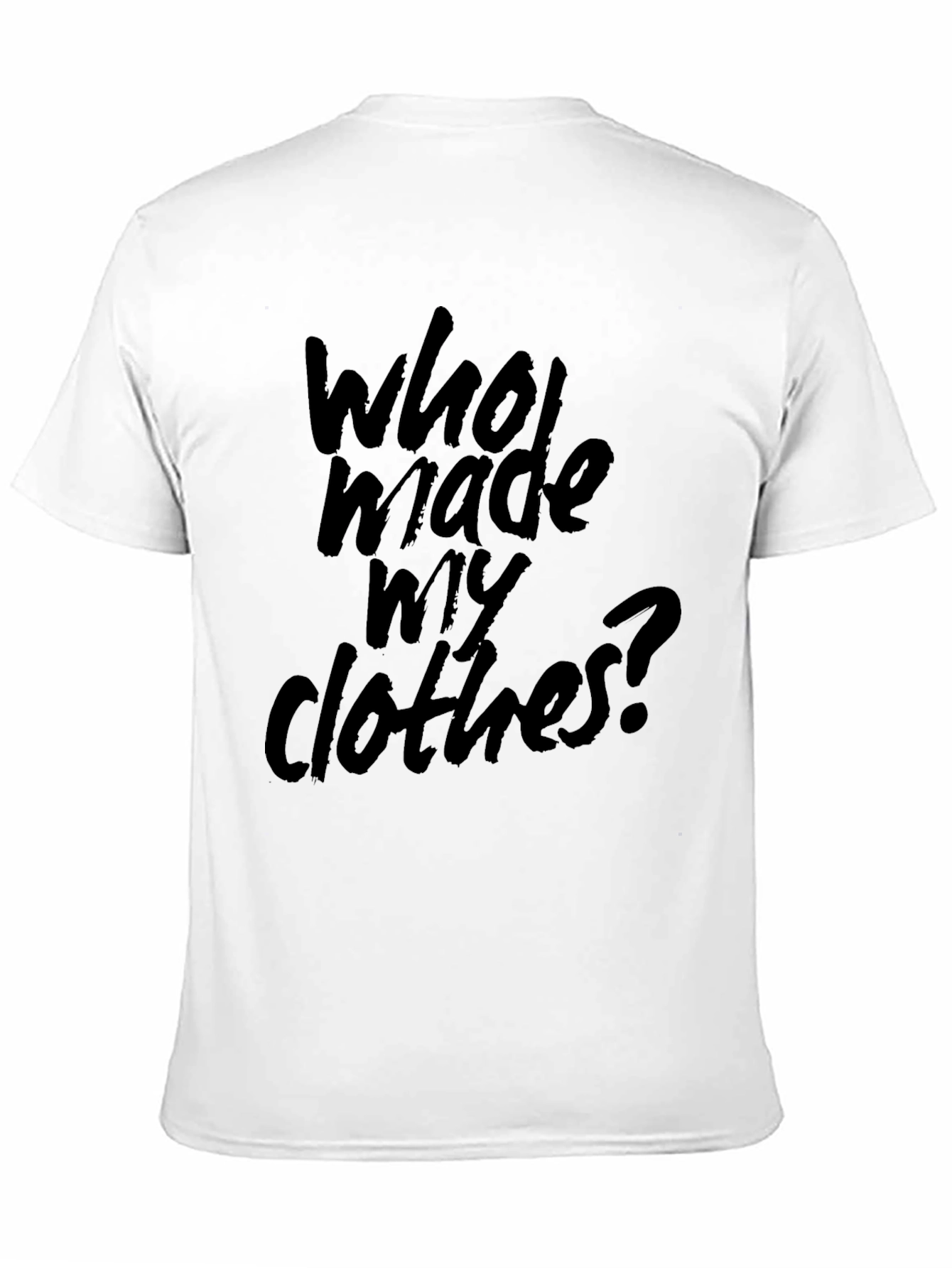 Who Made My Clothes? Black Graphic Tee