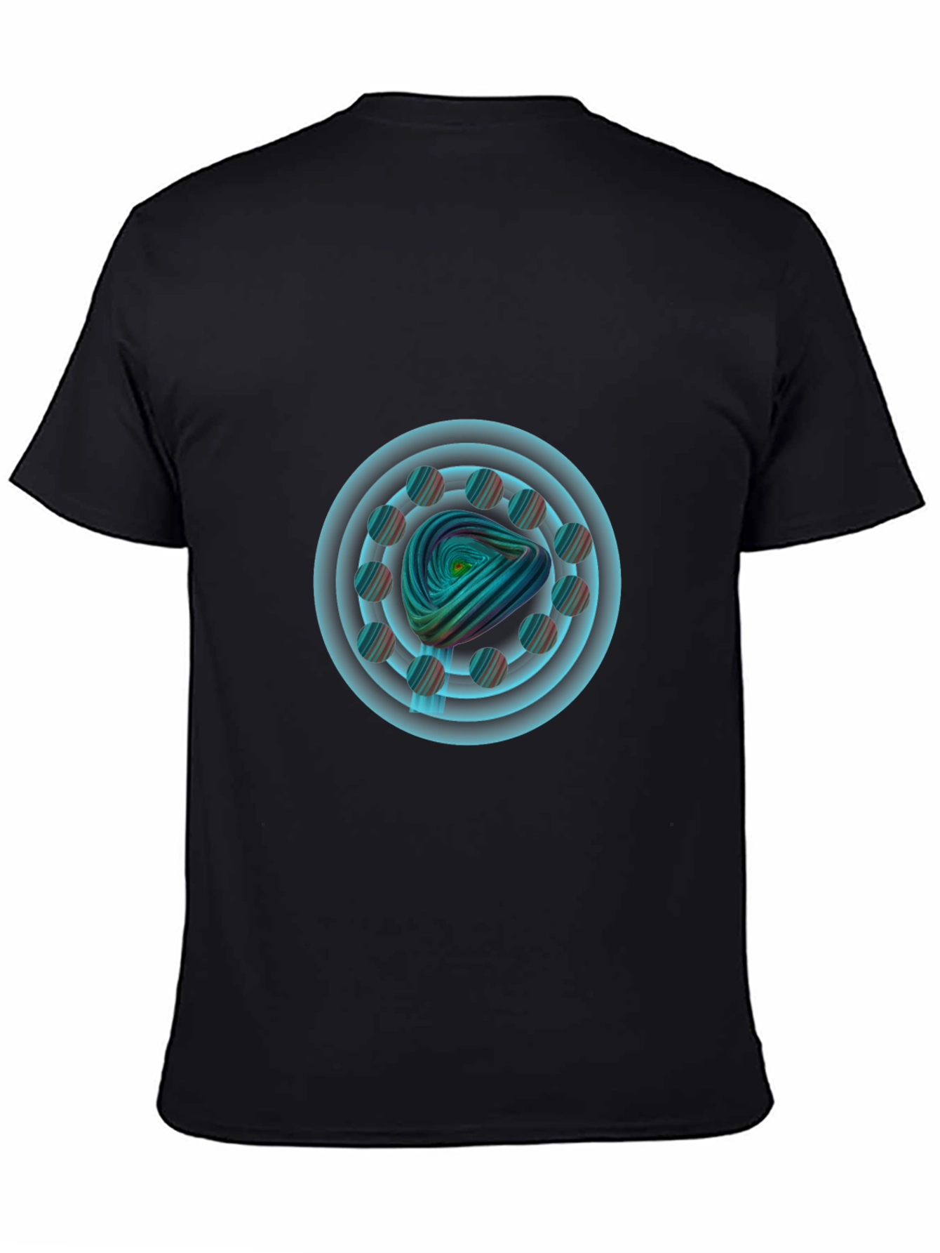 Abstract Spiral Graphic Tee - Modern Art Design